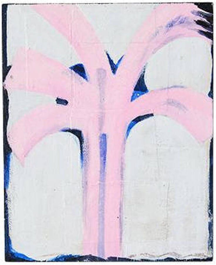 HKLIVING Wandobject Palmlines 16 x 13cm Roze