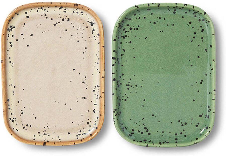 HKLIVING serveerbord 70s (14 5x10 5 cm) (set van 2)