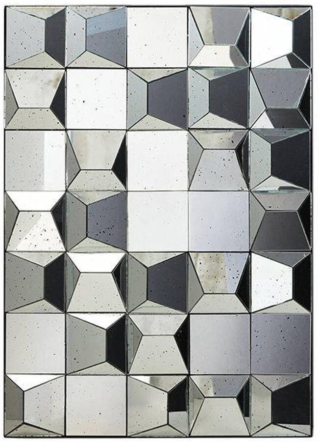 HKLIVING Spiegel Relief Glas 85 x 60cm ZWART