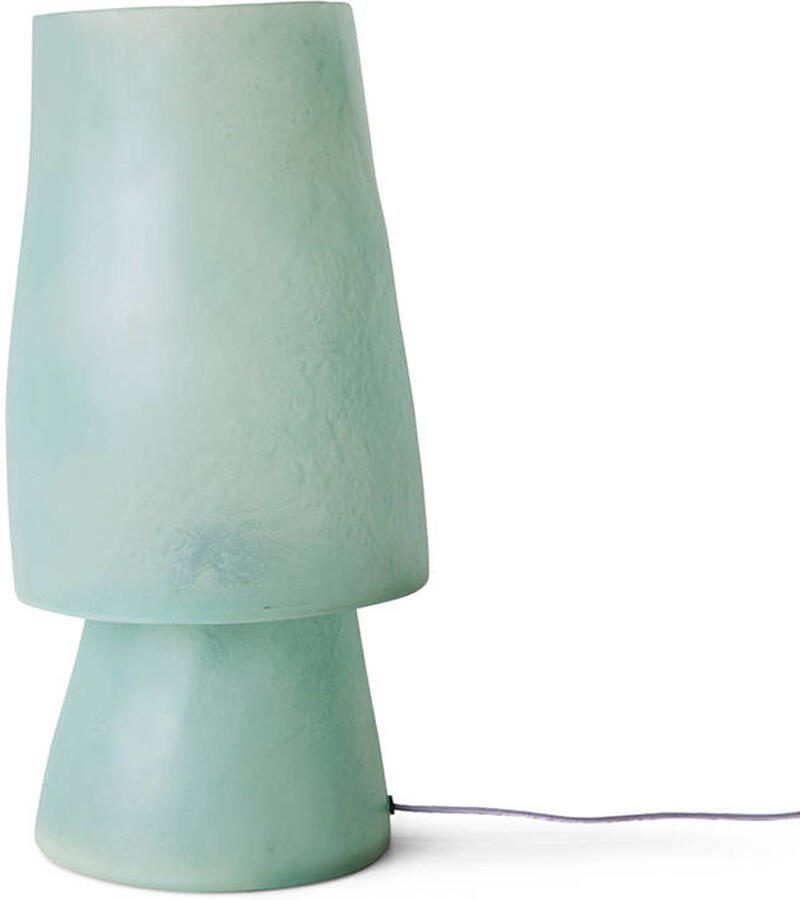 HKLIVING Tafellamp Glassfiber 52cm Petrolblauw