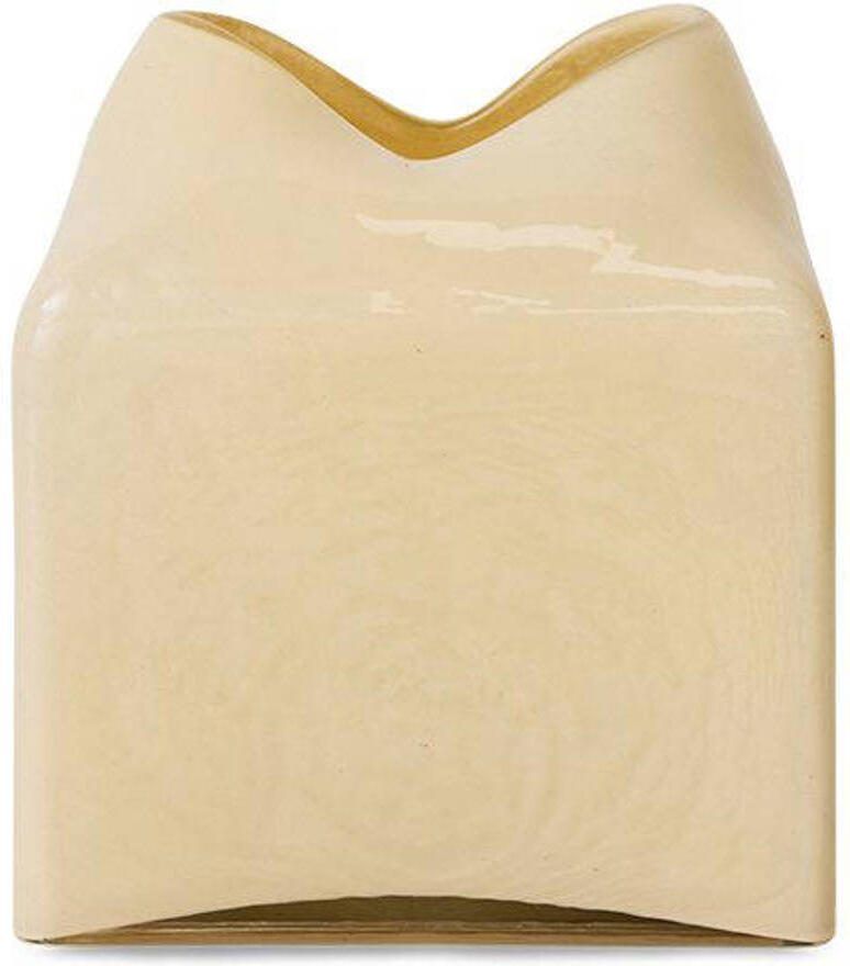 HKLIVING Vaas Forma Glas 21cm Crème