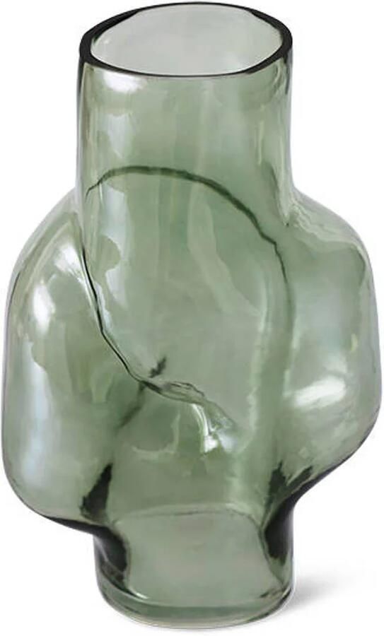 HKLIVING Gleam Glass Vaas High Olive
