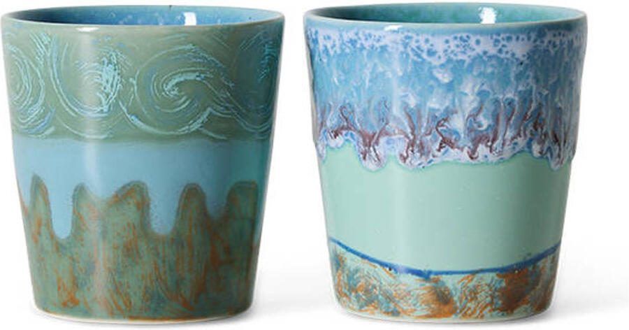 HKLIVING Van Gogh koffiekopje 70s (Ø7 5 cm) (180 ml) (set van 2)