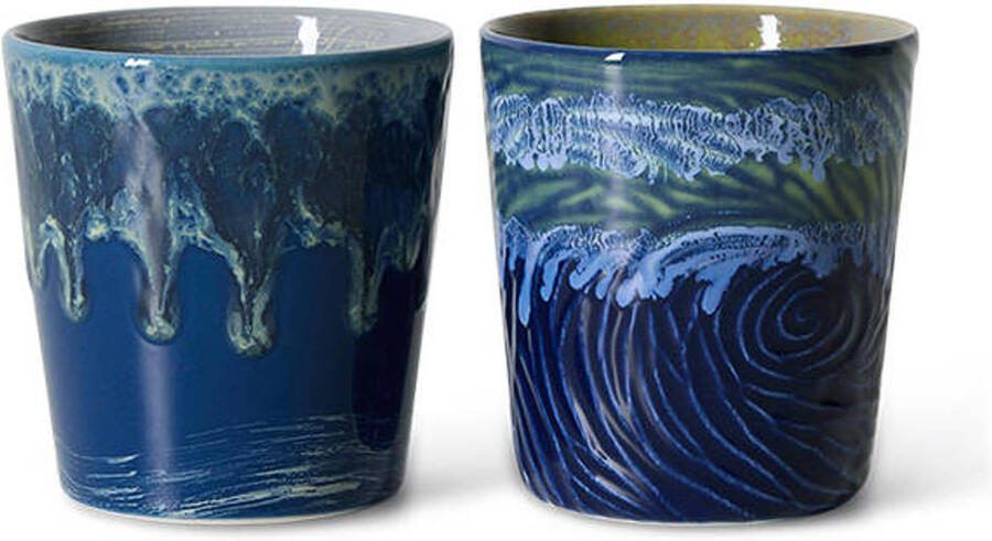 HKLIVING Van Gogh koffiekopje 70s (Ø7 5 cm) (180 ml) (set van 2)