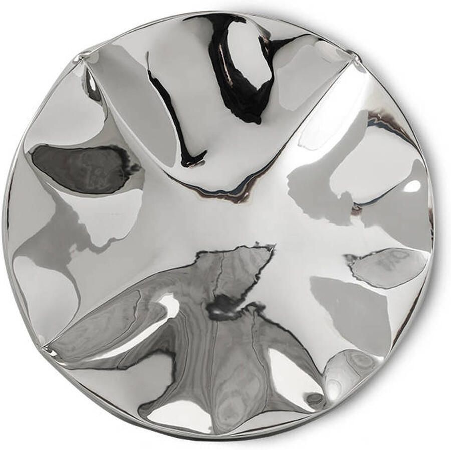 HKLIVING Wandobject Dent Ø68cm Chroom Rond