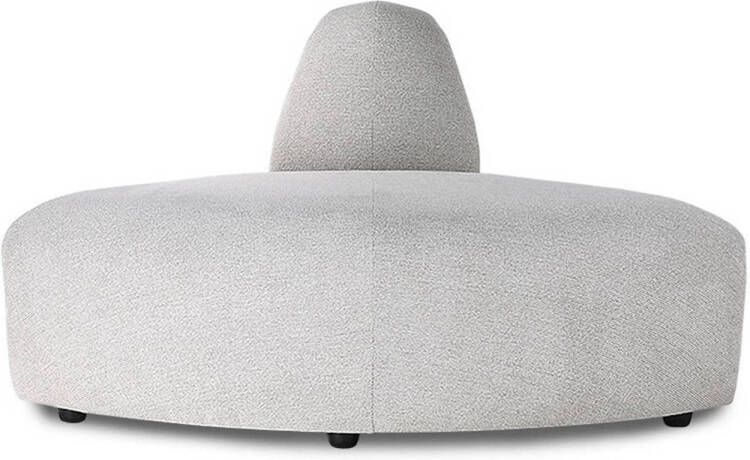 HKliving Jax Bank Element Hoekstuk Rond Light Grey