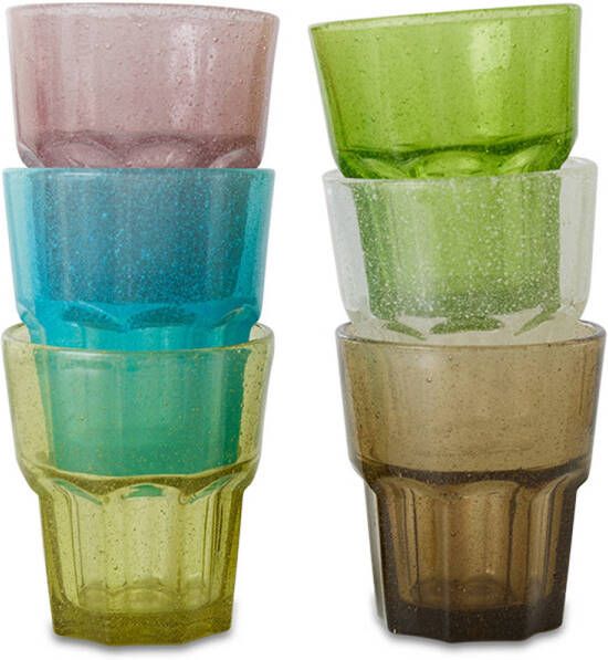 HKLIVING Mineral waterglas (set van 6)