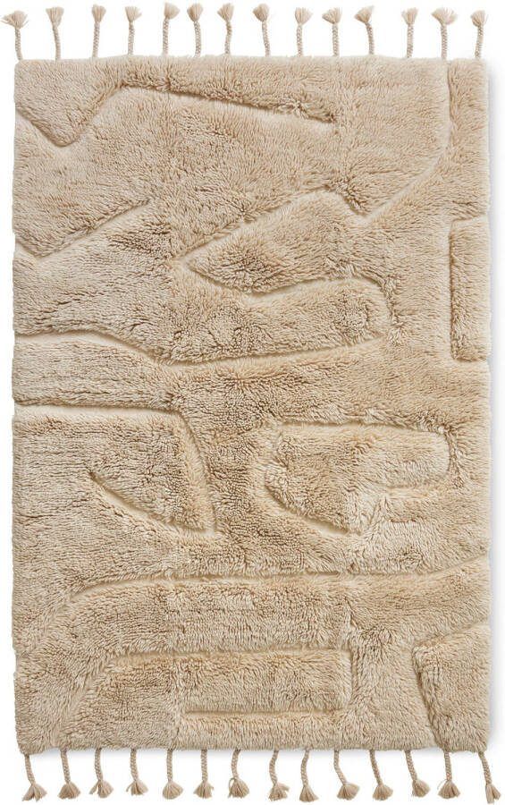 HKLIVING Wool Limitless Vloerkleed 140 x 200 cm Cream