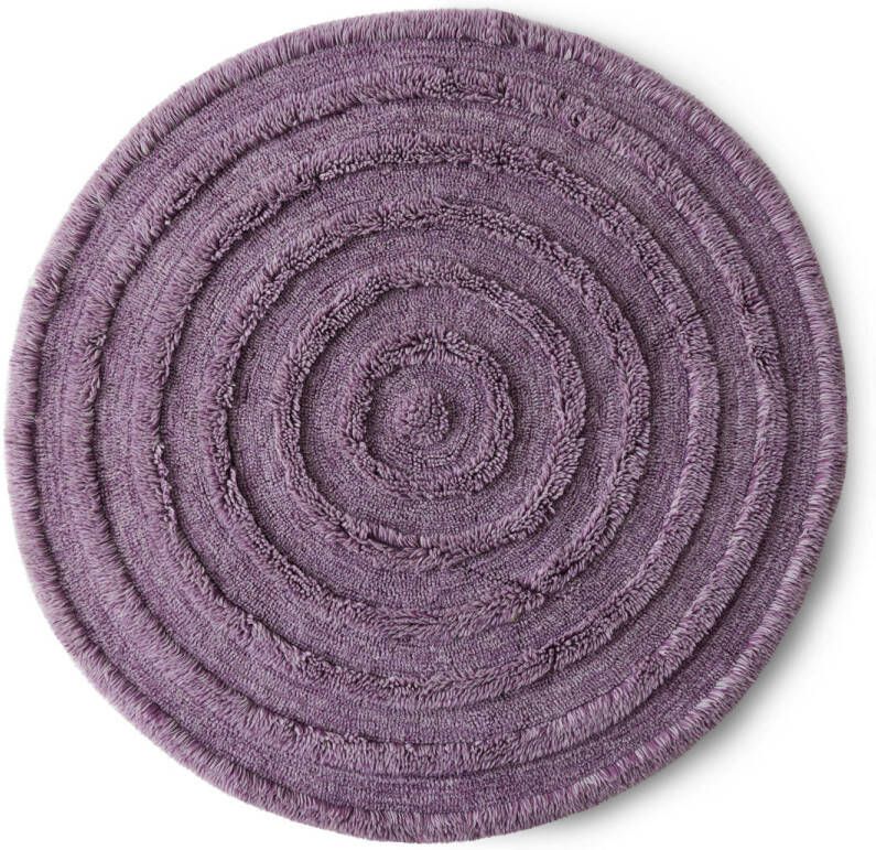 HKLIVING Round Woolen Vloerkleed Ø 150 cm Lilac
