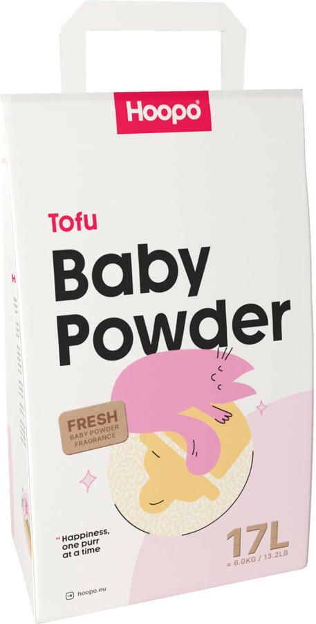 Hoopo Kattenbakvulling Tofu Babypoeder 17L