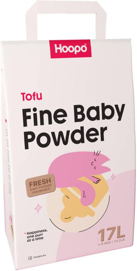 Hoopo Kattenbakvulling Tofu Babypoeder fine 17L