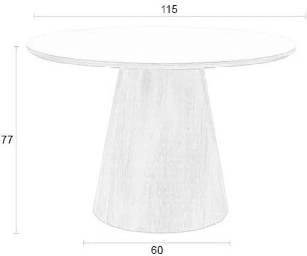White Label Living | White Label Living | Eettafel Almira Round Walnut | Eettafels | Eettafel | Eettafels | Eettafel