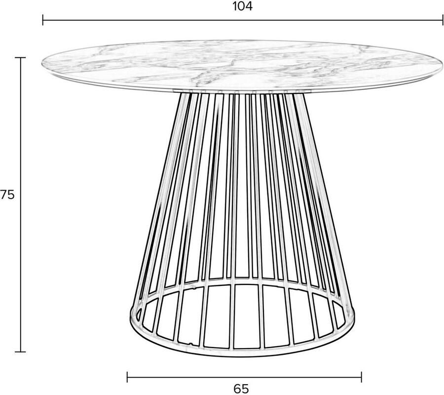 White Label Living | White Label Living | Tafel Floris Black | Eettafels | Eettafel | Eettafels | Eettafel - Foto 2