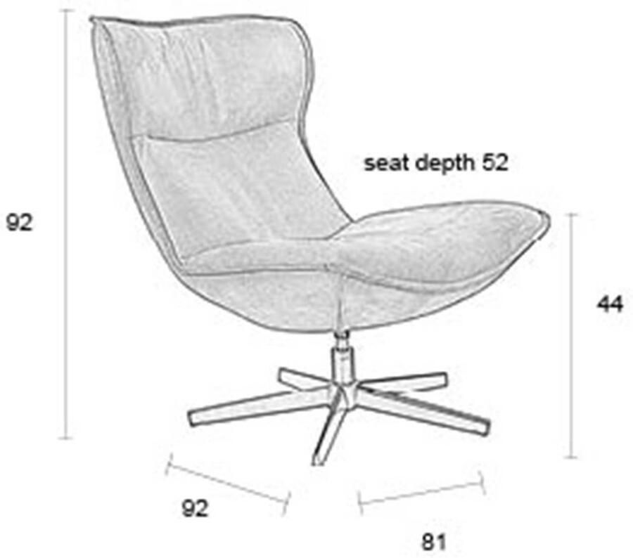 White Label Living | White Label Living | Fauteuil John Anthracite | Zitmeubels woonkamer | Draaifauteuil | Zitmeubels woonkamer | Draaifauteuil - Foto 4