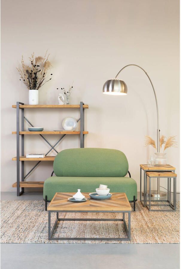 Housecraft Living Housecraft Metal Bow Vloerlamp Booglamp Metaal Zilver