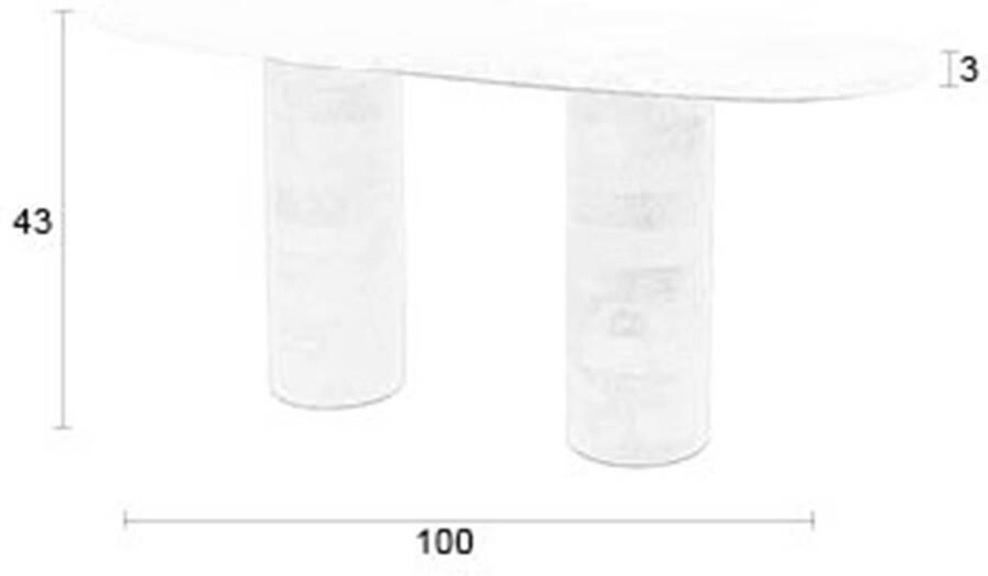 White Label Living | White Label Living | Salontafel Kouk | Woonkamertafels | Bijzettafel | Woonkamertafels | Bijzettafel