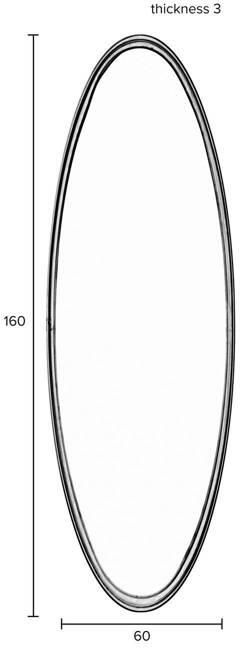 ZILT Ovale Spiegel 'Larrys' 160 x 60cm kleur Antique Brass - Foto 3