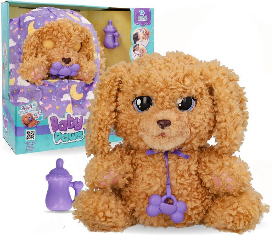 Imc Toys Baby Paws Hondje Labradoodle Interactieve knuffel