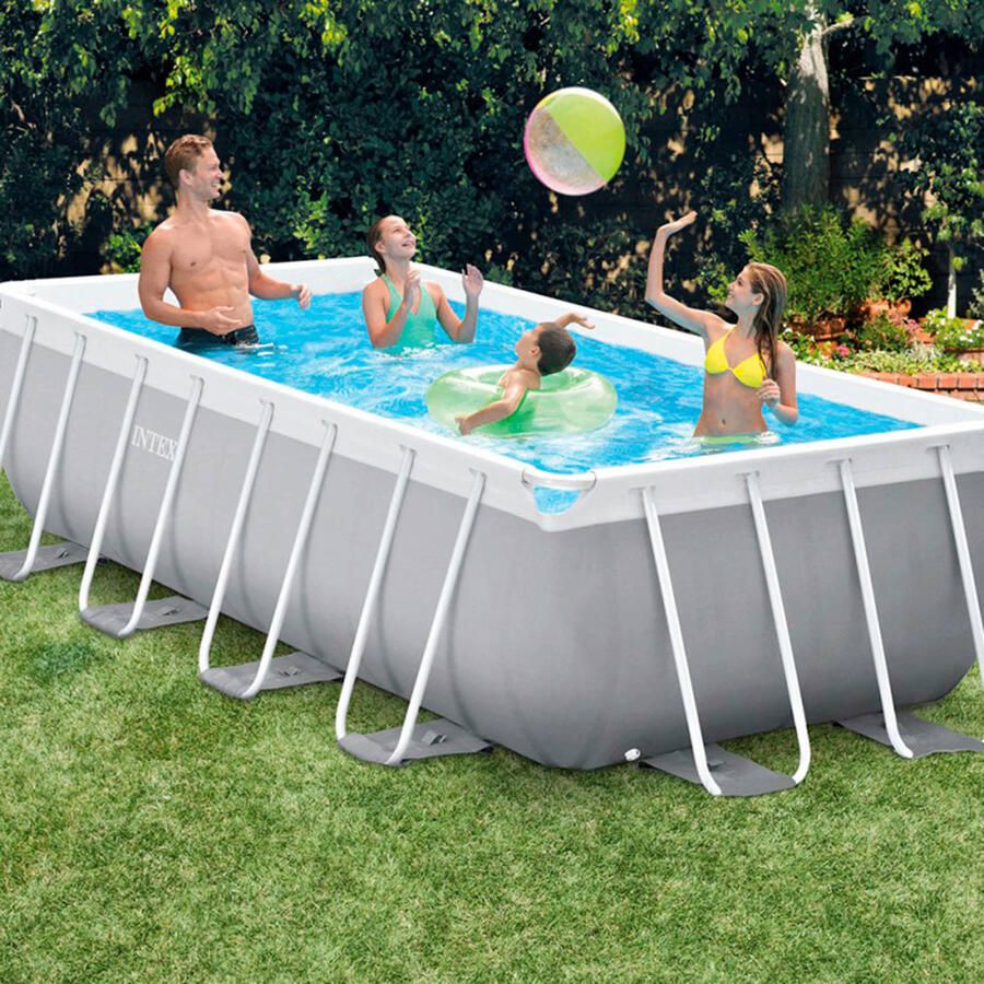 Intex Prism Frame™ Rectangular Premium Pool Set Opzetzwembad 488 x 244 x 107 cm