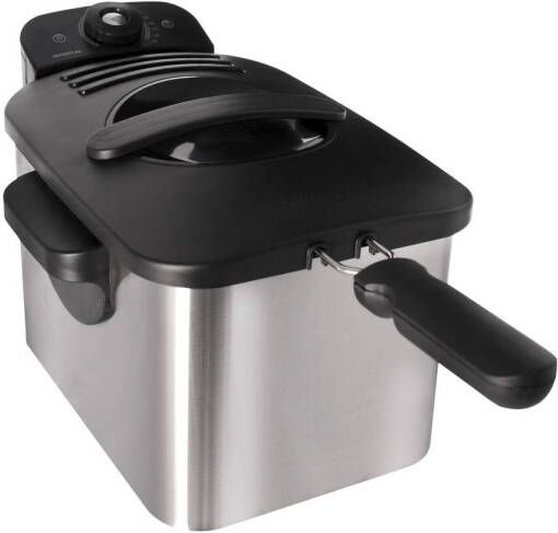 Inventum GF431S Frituurpan 3 liter Tot 190 graden 2200 watt Koude zone Friteuse RVS Zwart - Foto 2
