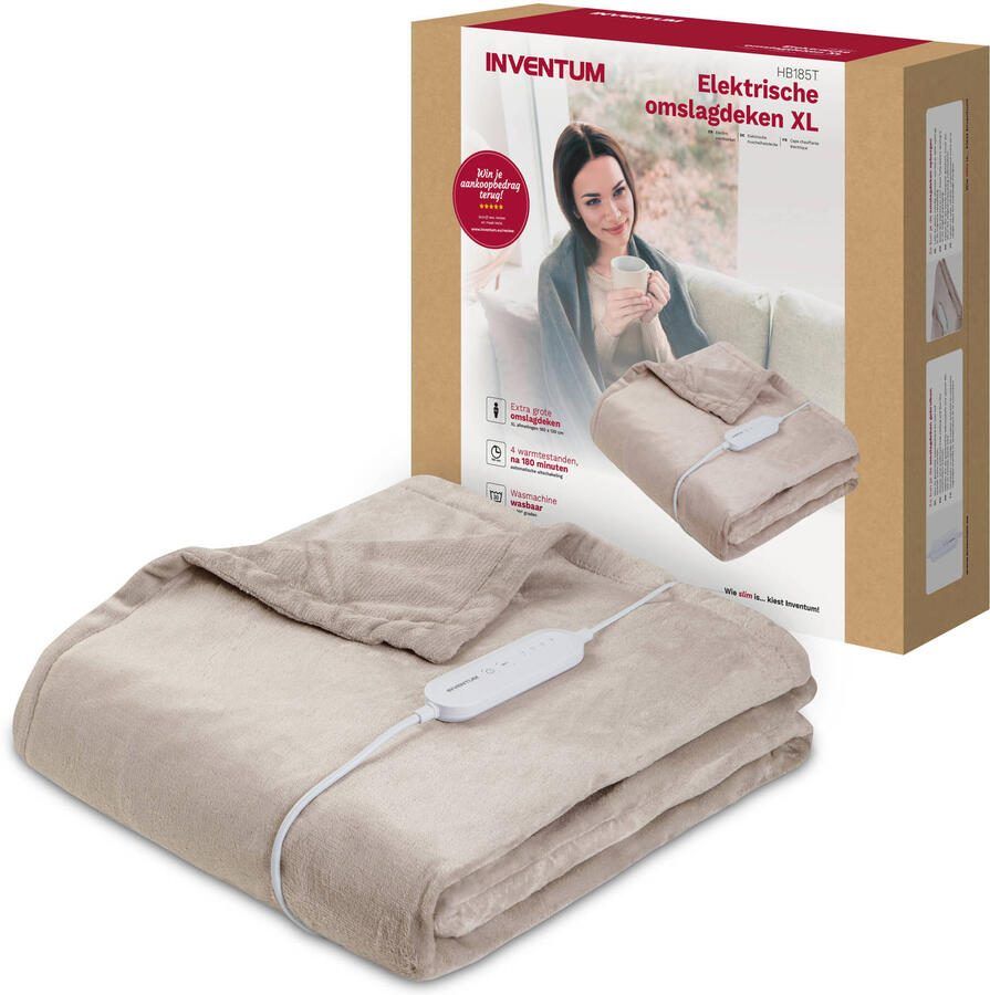 Inventum elektrische bovendeken HB185T 180 x 130 cm taupe
