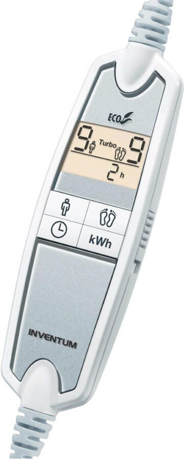 Inventum HN197V Elektrische onderdeken Aparte voetenzone 1 persoons 160x80 cm Anti allergie Antibacterieel Fleece Wit - Foto 4
