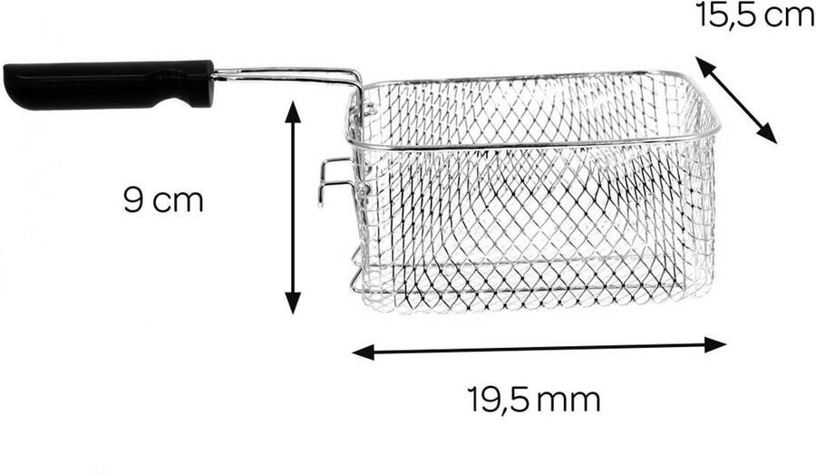 Inventum GF461B Dubbele frituurpan 2 x 2 5 liter Tot 190°C 2 x 2200 watt Koude zone Friteuse Zwart - Foto 2