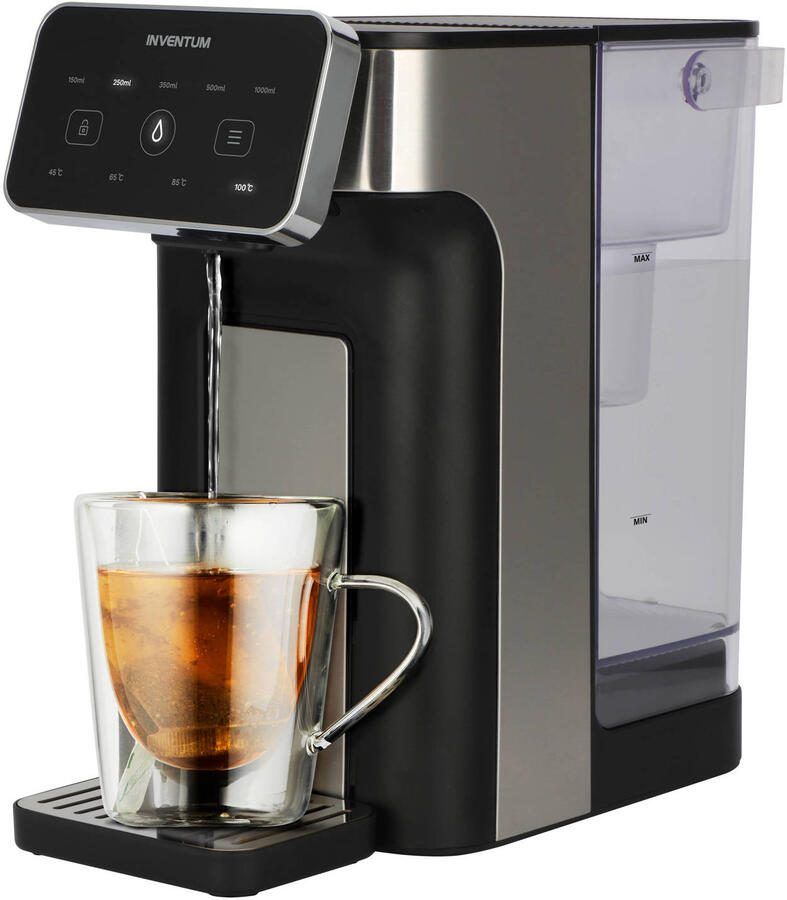 Inventum heetwaterdispenser HWD725B zwart RVS