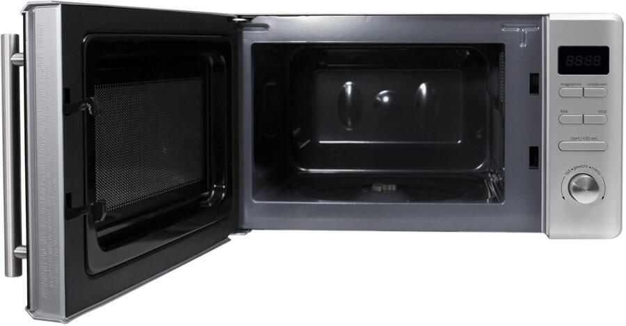 Inventum MN207S Vrijstaande solo-magnetron 20 liter 800 watt 8 kookprogramma's RVS Zwart - Foto 3