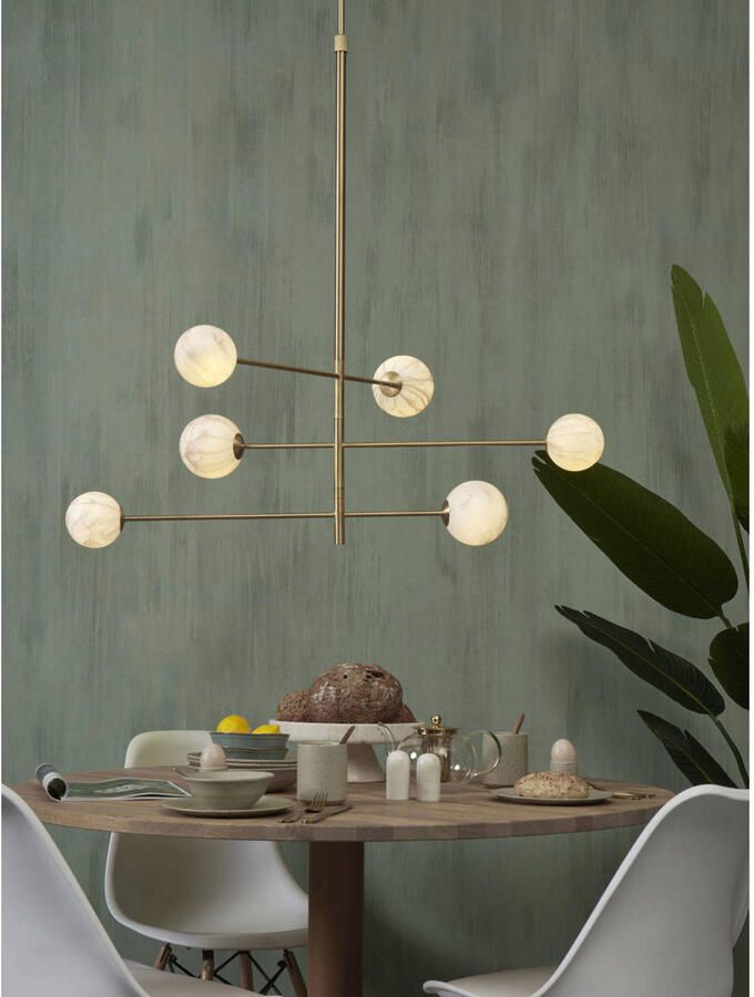 It's about RoMi its about RoMi Hanglamp Carrara 6-lamps Marmerlook Wit - Foto 4