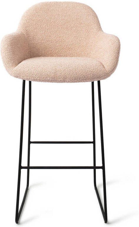 Jesper Home Barkruk Kushi Slide Black Flax Relax (zithoogte 77cm)