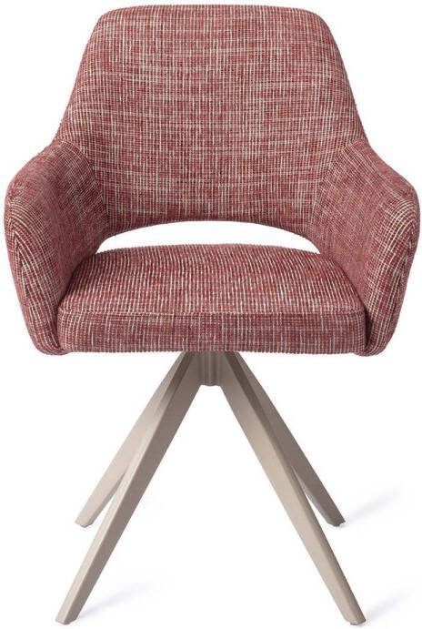Jesper Home Draaibare Eetkamerstoel Yanai Turn Beige Berry Bars