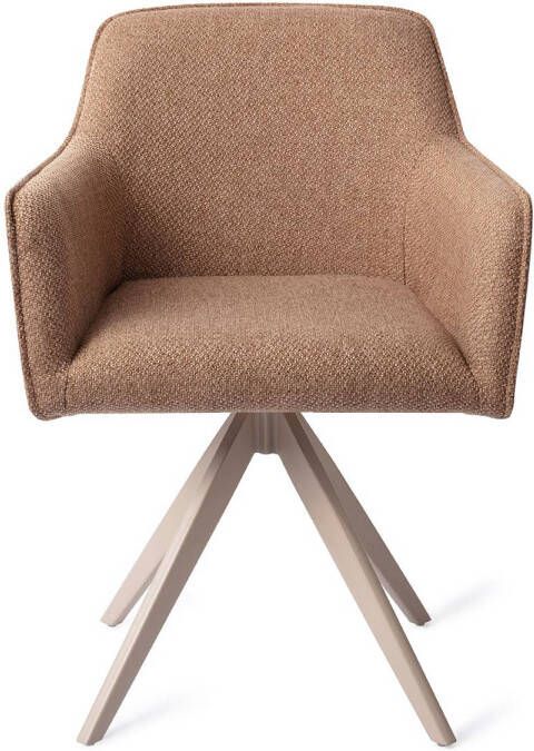 Jesper Home Draaibare Eetkamerstoel Hofu Turn Beige French Toast