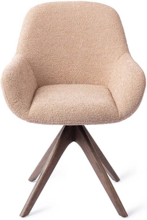 Jesper Home Eetkamerstoel Kushi Revolve Oak Walnut Flax Relax