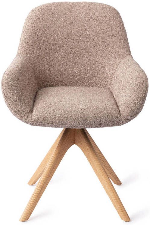 Jesper Home Eetkamerstoel Kushi Revolve Oak Natural Stone Haze