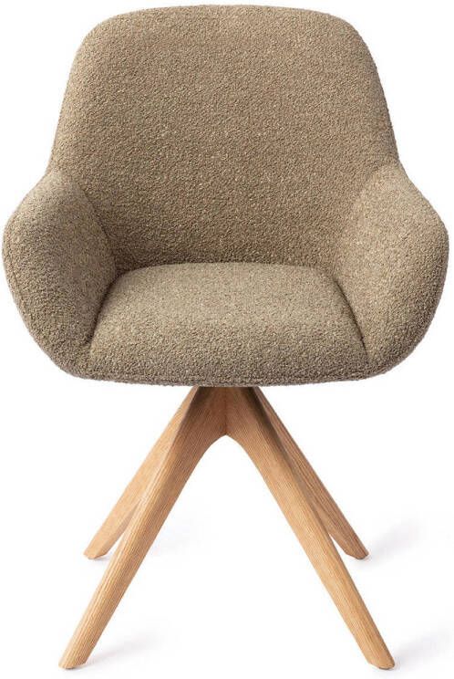 Jesper Home Eetkamerstoel Kushi Revolve Oak Natural Moss Meadow