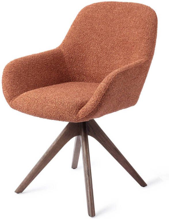 Jesper Home Eetkamerstoel Kushi Revolve Oak Walnut Amber Autumn