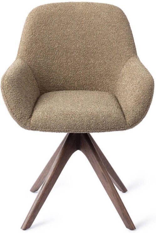 Jesper Home Eetkamerstoel Kushi Revolve Oak Walnut Moss Meadow