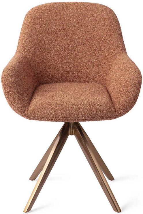 Jesper Home Eetkamerstoel Kushi Turn Rose Draaibaar Amber Autumn