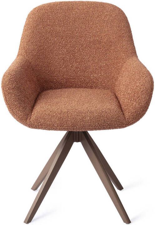 Jesper Home Draaibare Eetkamerstoel Kushi Turn Brown Amber Autumn