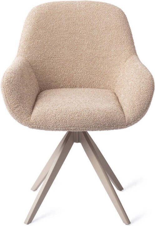 Jesper Home Draaibare Eetkamerstoel Kushi Turn Beige Flax Relax