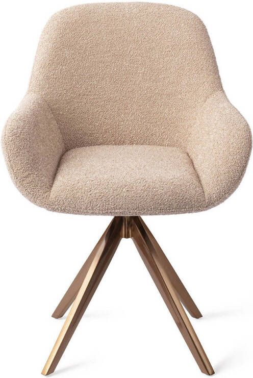 Jesper Home Eetkamerstoel Kushi Turn Rose Draaibaar Flax Relax