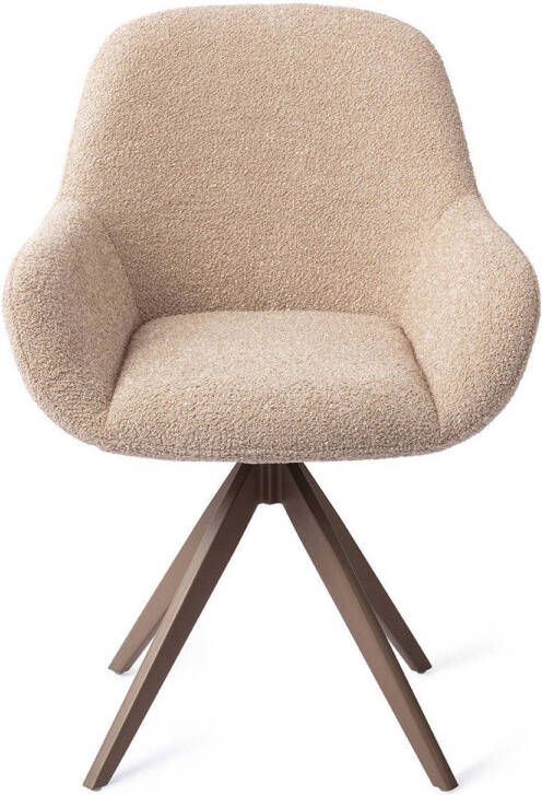 Jesper Home Draaibare Eetkamerstoel Kushi Turn Brown Flax Relax