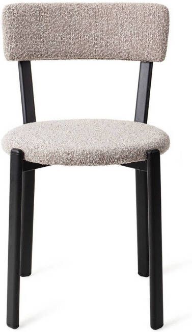 Jesper Home Eetkamerstoel 'Obu' Bouclé kleur Raccoon