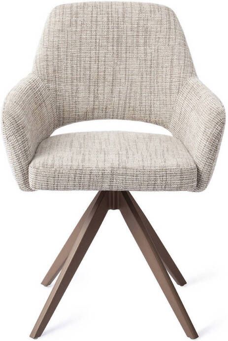 Jesper Home Eetkamerstoel Yanai Turn Brown Draaibaar Caramel Grid