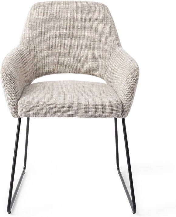 Jesper Home Eetkamerstoel Yanai Slide Black Caramel Grid
