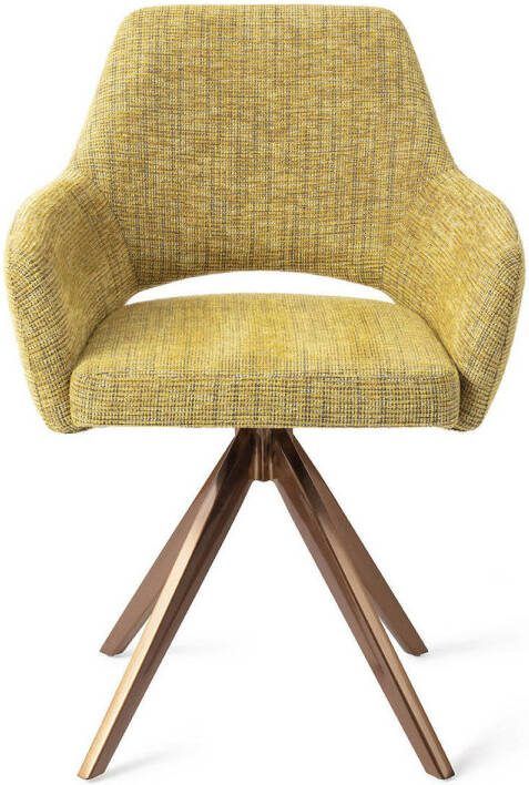 Jesper Home Eetkamerstoel Yanai Turn Rose Lemon Lines