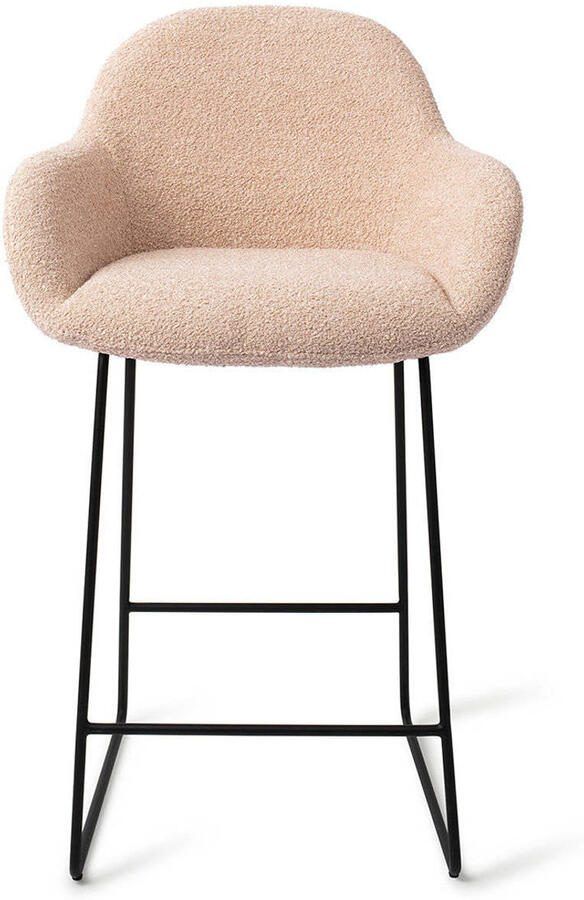 Jesper Home Barstoel Kushi Slide Black Flax Relax (zithoogte 67cm)