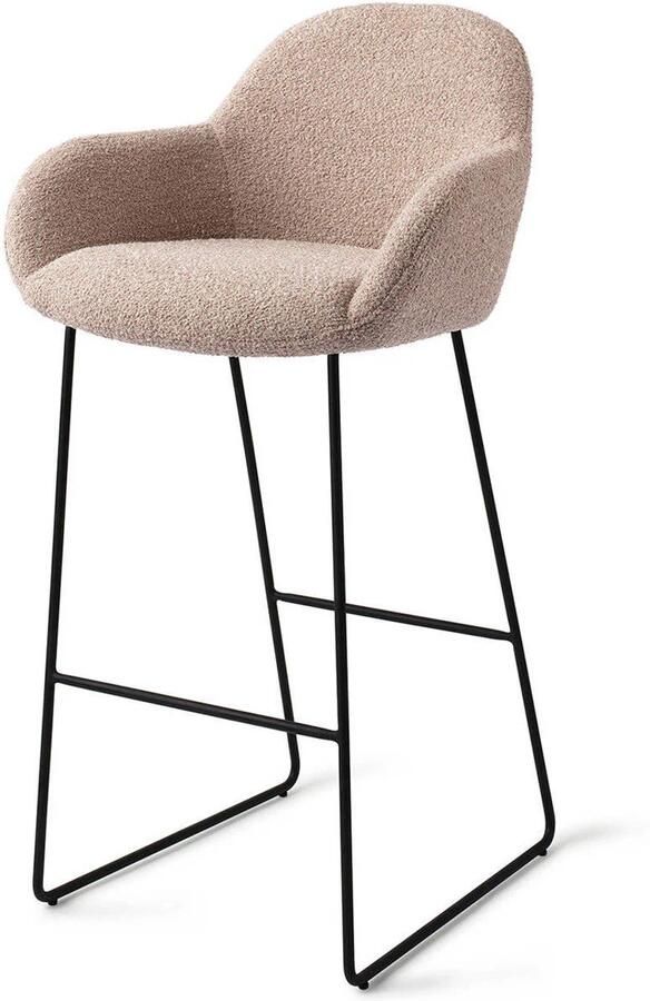 Jesper Home Barkruk Kushi Slide Black Stone Haze (zithoogte 77cm)