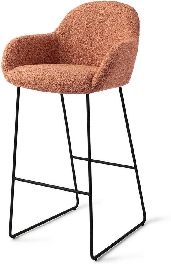 Jesper Home Barkruk Kushi Slide Black Amber Autumn (zithoogte 77cm)